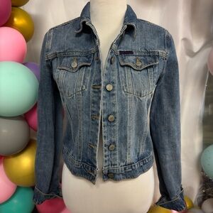 Polo Jeans‎ Co Ralph Lauren Slim Fit Cotton Jacket Womens  Medium Blue Casual